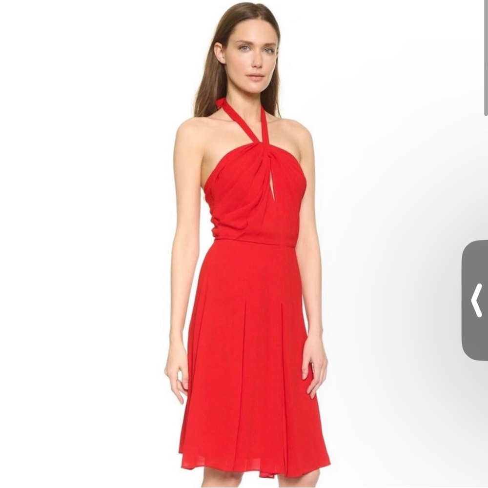 L’agence halter red dress